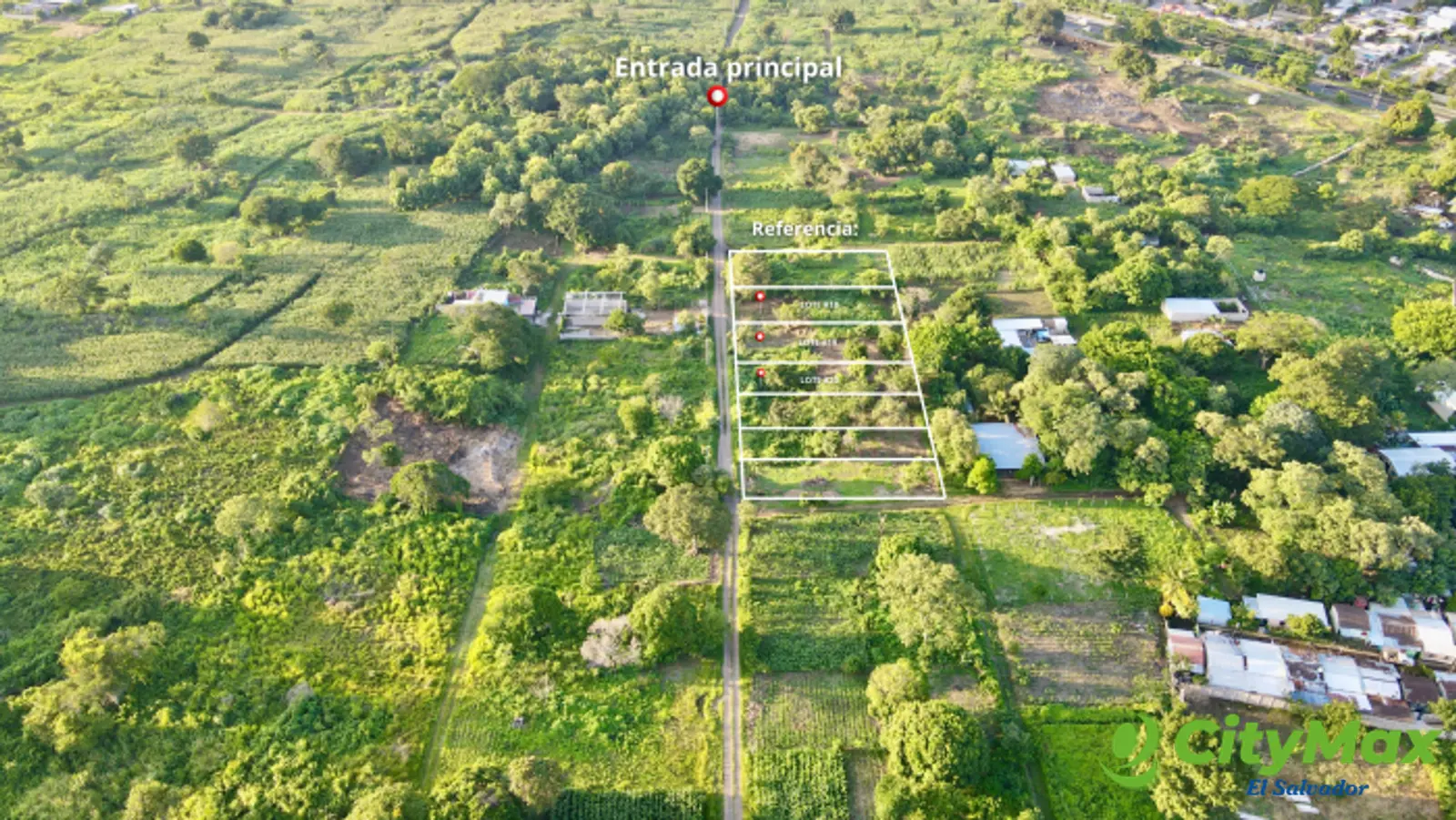 Terreno en venta Lotificación Santa Teresa Santa Ana - Referencia aerea de ubicación